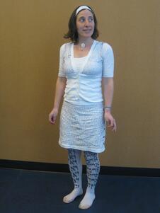 Julie Seltzer dressed as Megillat Esther