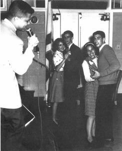 Two couples at a Hillel Dance at the University of Maryland, circa the1950s