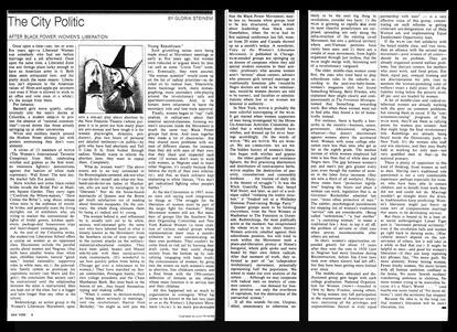 "After Black Power, Women's Liberation" by Gloria Steinem, New York Magazine, April 7, 1969