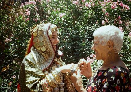 Erez Zobary and her grandmother