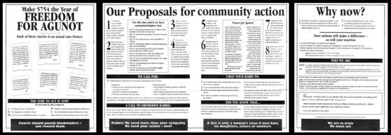 "Freedom for Agunot" Flyer, 1993