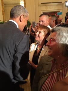 Idit Klein with Barack Obama