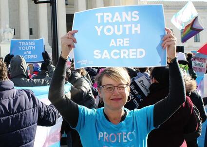 Idit Klein at Rally for Trans Lives at SCOTUS