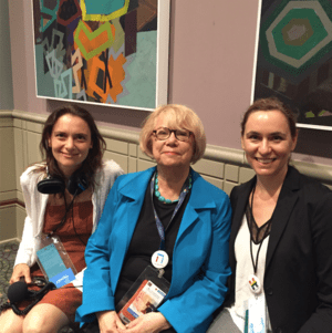 Nahanni Rous, Judith Rosenbaum, and Ann Lewis at the DNC