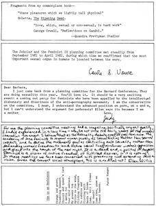"The Scholar and the Feminist IX: Toward a Politics of Sexuality" Conference Program Excerpt, April 1982
