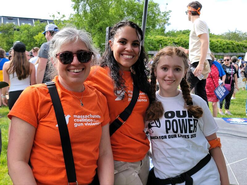 Ruth Zakarin, a community organizer, and her daughter at a March For Our Lives rally in Boston. 