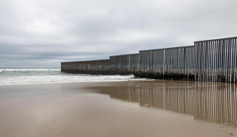 Mexico-US border wall at Tijuana, Mexico