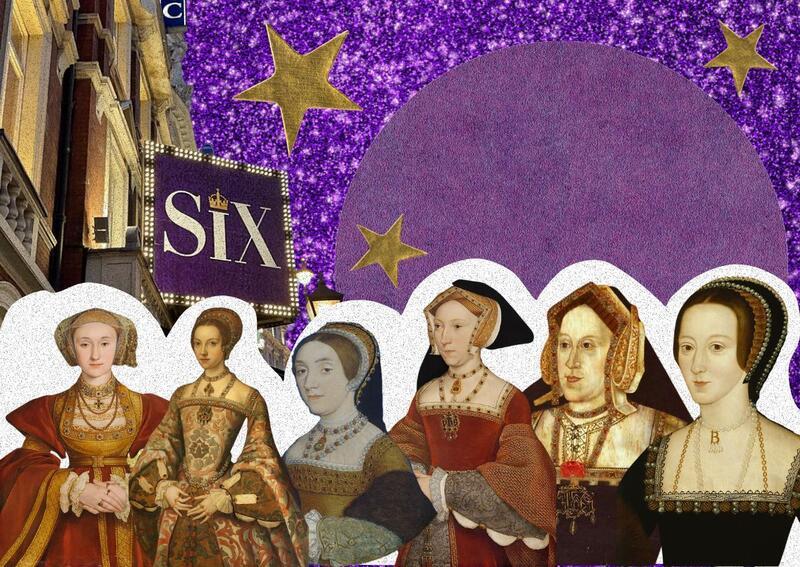 Collage of King Henry VIII's Wives and the Six Musical