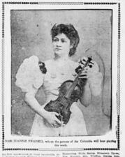 Jeanne Franko, Violinist, in the St Louis Post-Dispatch, November 13, 1898.