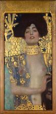 Oil painting by Gustav Klimt depicting a semi-nude Judith prominently, holding the head of Holofernes in the bottom right