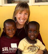 Brooke Stern with Ugandan Children Brooke Stern with Ugandan Children