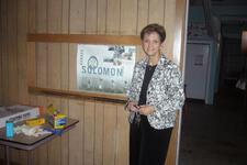 Carol Wise Beside JWA Poster in the Abandoned Congregation Beth Israel in Biloxi, June 21, 2007 Carol Wise Beside JWA Poster in the Abandoned Congregation Beth Israel in Biloxi, June 21, 2007