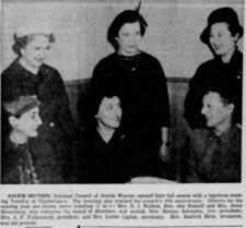 Salem Section of NCJW, 1957