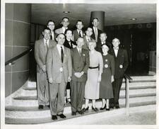 Labor activist and educator Theresa Wolfson, third from left in the front row.