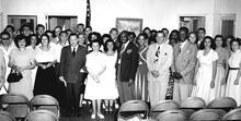 Hillel Professionals at an "Inter Racial Conference" at the Southeastern Hillel Conference, 1948