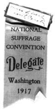 Gertrude Weil's Ribbon at the National Suffrage Convention, 1917