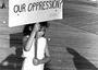 The Miss America Pageant protest, child with sign, September 7, 1968, Atlantic City.