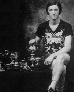 Bobbie Rosenfeld with her Trophies