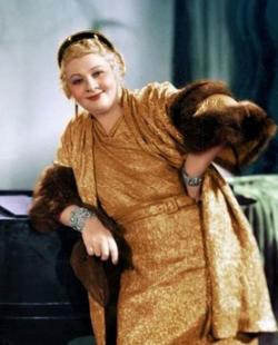 Sophie Tucker in a Yellow Dress