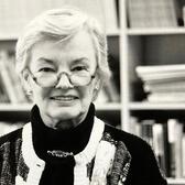 Judith Jarvis Thomson seated in her office