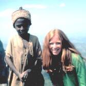 Barbara Gaffin and an Ethiopian Boy, 1981