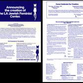 LA Jewish Feminist Center Brochure, 1990