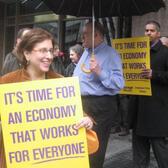 Marilyn Sneiderman Organizing with Labor circa 2008-2009