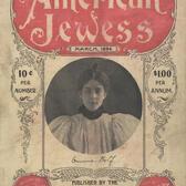 Magazine cover with pink accents and a portrait of Emma Wolf, reading "The American Jewess: Devoted to Religious, Social, and Literary Subjects."