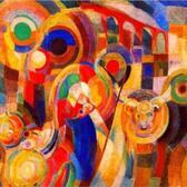 Market at Minho by Sonia Delaunay, 1915