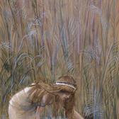 Jochebed lays a crying baby Moses in the reeds. 