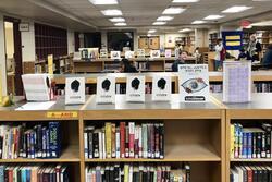 Book display for school social justice week