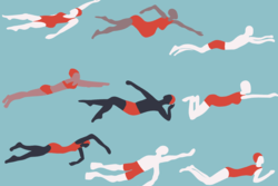 Graphic of swimmers