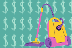 Vacuum and Dollar Signs Composite Image
