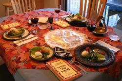 Passover Seder Table