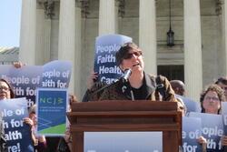 Sammie Moshenberg Speaking at Rally, 2011
