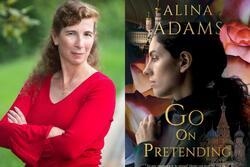 Alina Adams headshot and book cover Go on Pretending