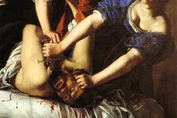 "Judith Slaying Holofernes" by Artemisia Gentileschi, circa 1614-20