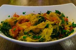 Plated Spaghetti Squash