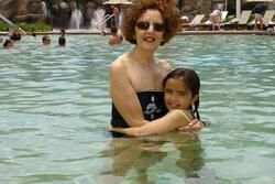 Eden Marcus with her grandmother