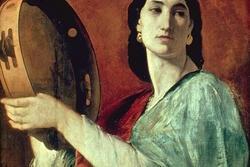 Miriam Holding a Timbrel