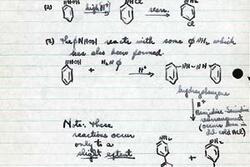 Excerpt from Gertrude Elion's College Chemistry Notebook, circa 1930s