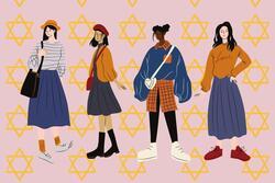 Collage of four women standing