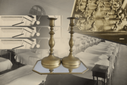 Collage of shabbat candles