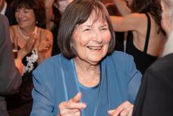 The author's great-grandmother dancing at bat mitzvah.