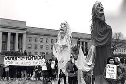 Women's Pentagon Action march on the Pentagon, November 17, 1980, by Diana Mara Henry