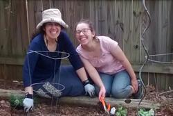 Rising Voices Fellow Rana Bickel Gardening with her Mom