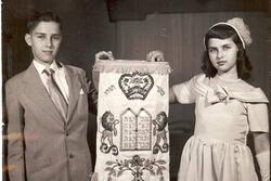 Rebecca Lubetkin's Bat Mitzvah, 1951 - cropped