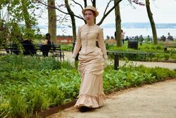 Woman wearing Victorian costume