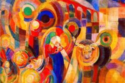 Market at Minho by Sonia Delaunay, 1915