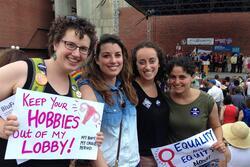 Tara Metal at Supreme Rally for Women’s Equality on Boston's City Hall Plaza, July 2014